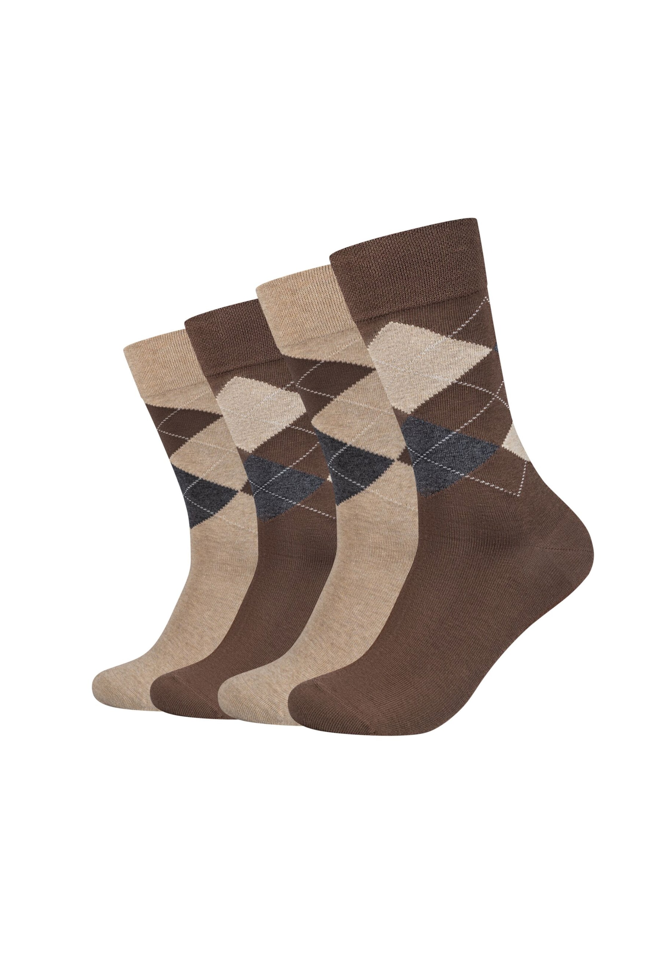 camano Socks in Brown: front