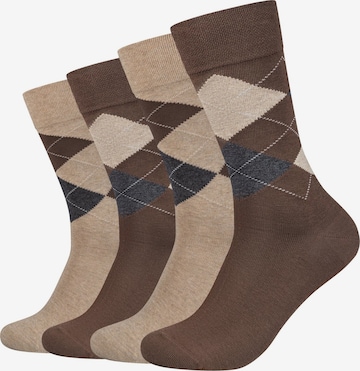 camano Socks in Brown: front
