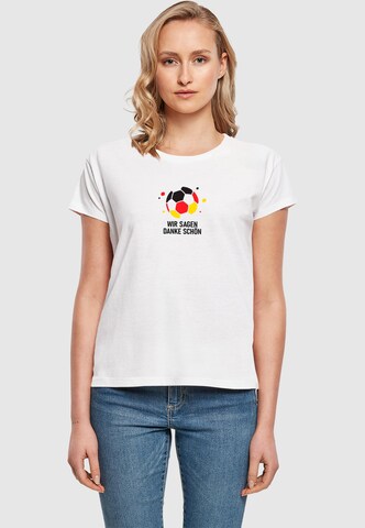 T-shirt 'Die Flippers - Wir Feiern Die Mannschaft' Merchcode en blanc : devant