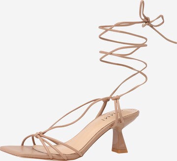 Simmi London Sandalen met riem 'PAOLA' in Beige: voorkant