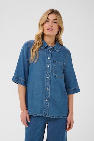 Cream Bluse 'Marelli' i blå: forside