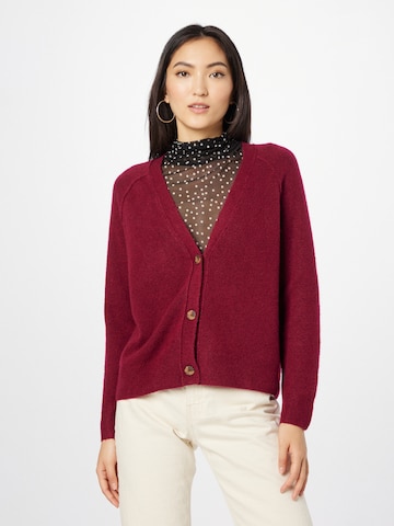 ESPRIT Knit cardigan in Red: front