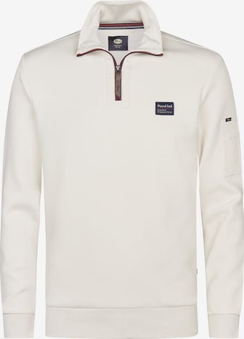 Petrol Industries Sweatshirt 'Prairie du Chien' in Wit: voorkant