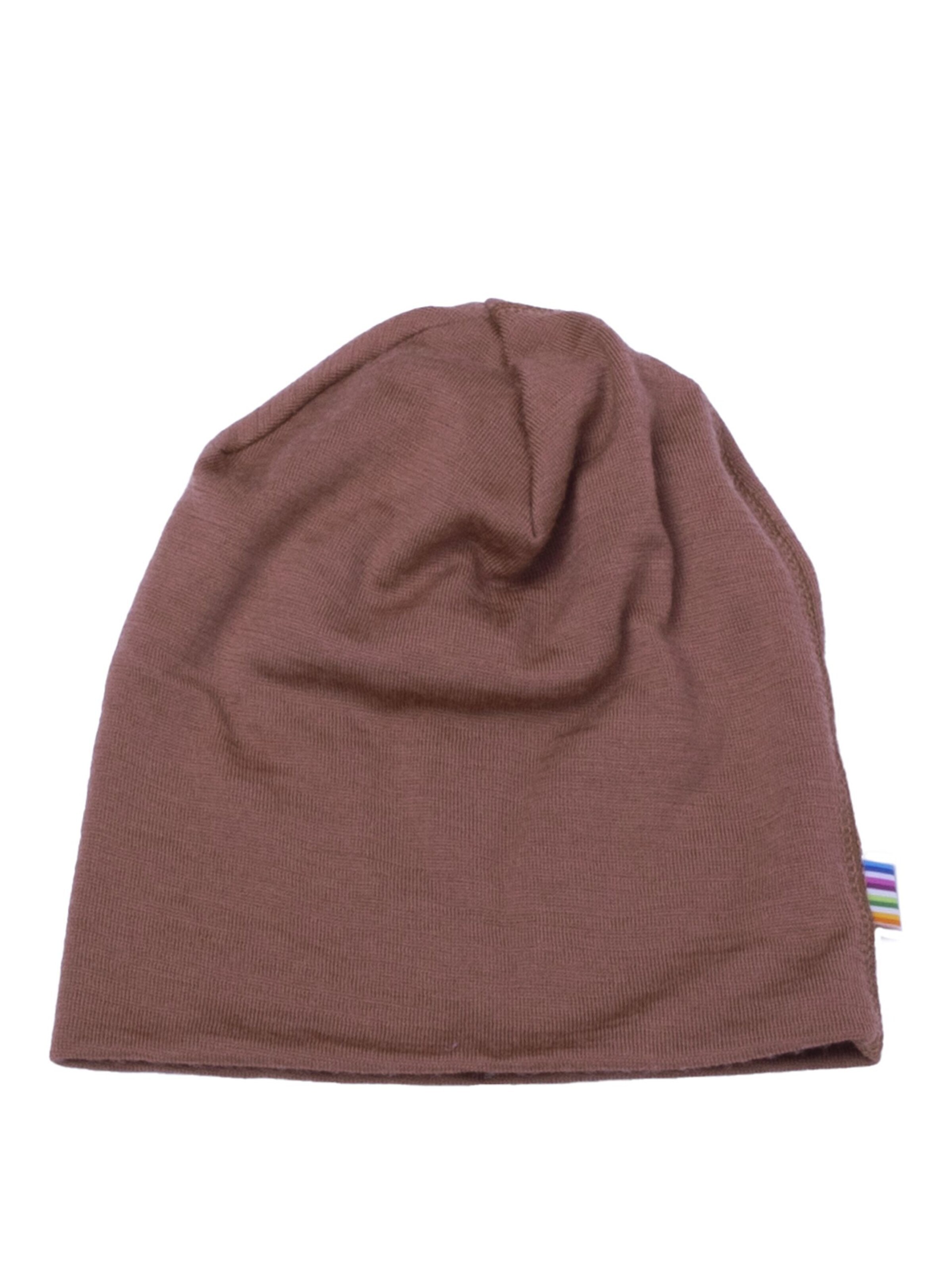 JOHA Beanie 'Beanie aus Merinowolle' in Brown: front