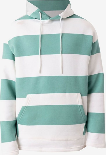 Megztinis be užsegimo iš Dandalo, spalva – mėtų spalva / balta, Prekių apžvalga