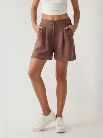 Loosefit Pantalon à pince Hiccup en marron : devant