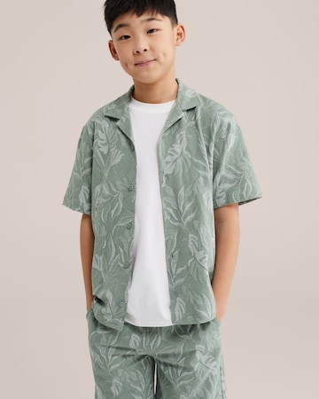 WE Fashion - Regular Fit Camisa em verde: frente