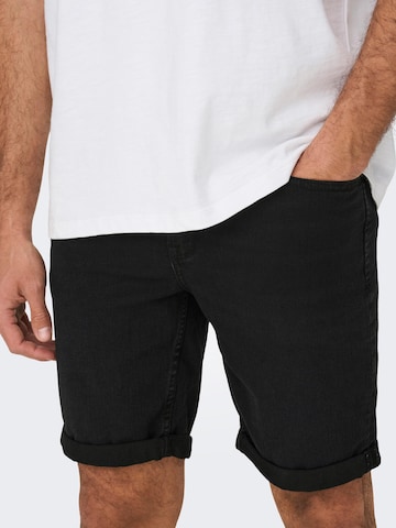 Only & Sons Regular Shorts 'Ply' in Schwarz