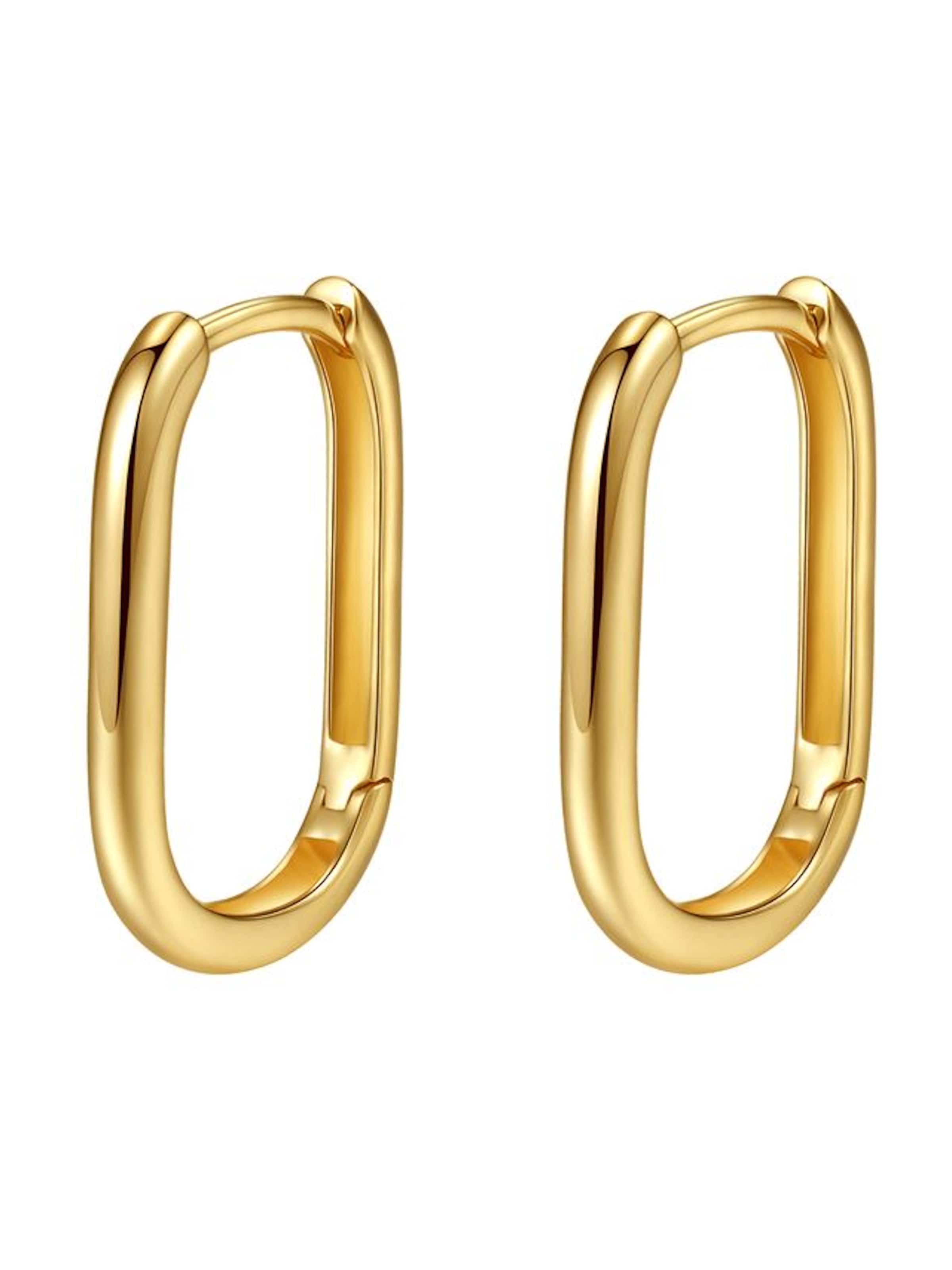 Dear Me Ohrringe 'Infinity Oval'‌‌ in Gold: Vorderseite