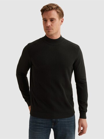 VANGUARD Trui 'Pullover in cotton/modal with mockneck' in Zwart