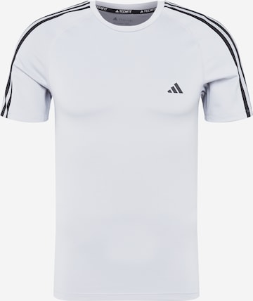 T-Shirt fonctionnel 'Techfit 3-Stripes ' ADIDAS PERFORMANCE en gris : devant