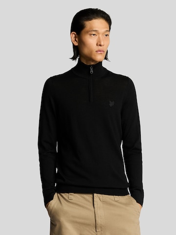 Lyle & Scott Trui 'Tonal Eagle' in Zwart: voorkant