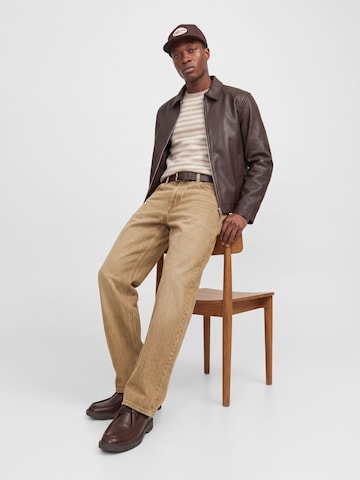 JACK & JONES Regularen Kavbojke 'JJITed JJClassic' | rjava barva