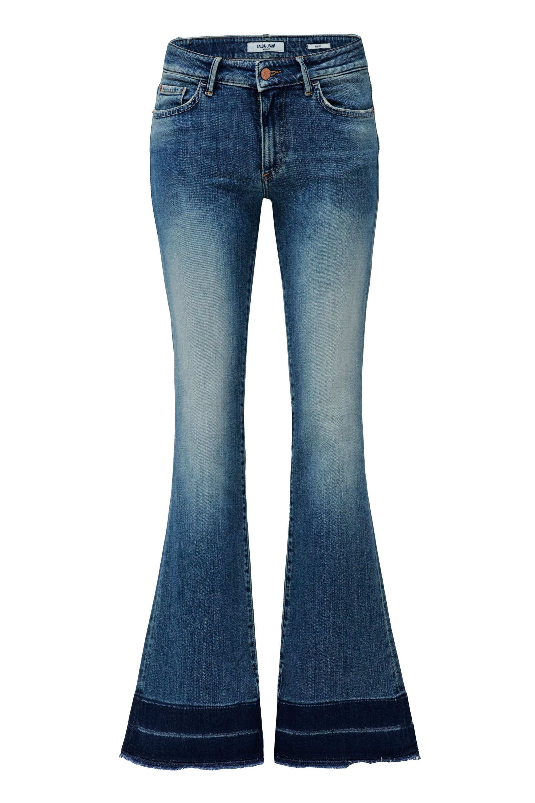 évasé Jean 'Wonder' Salsa Jeans en bleu : devant