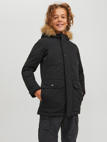 Jack & Jones Junior Winter Jacket 'Winner' in Black: front