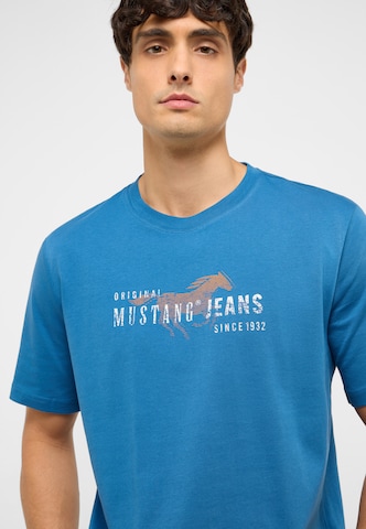 MUSTANG T-Shirt 'Austin' in Blau