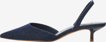 MANGO Pumps 'Jota' in Blue: front