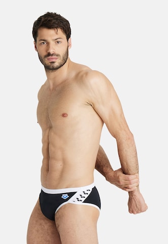 ARENA Sports swimming trunks 'Icons Solid' in Black: front