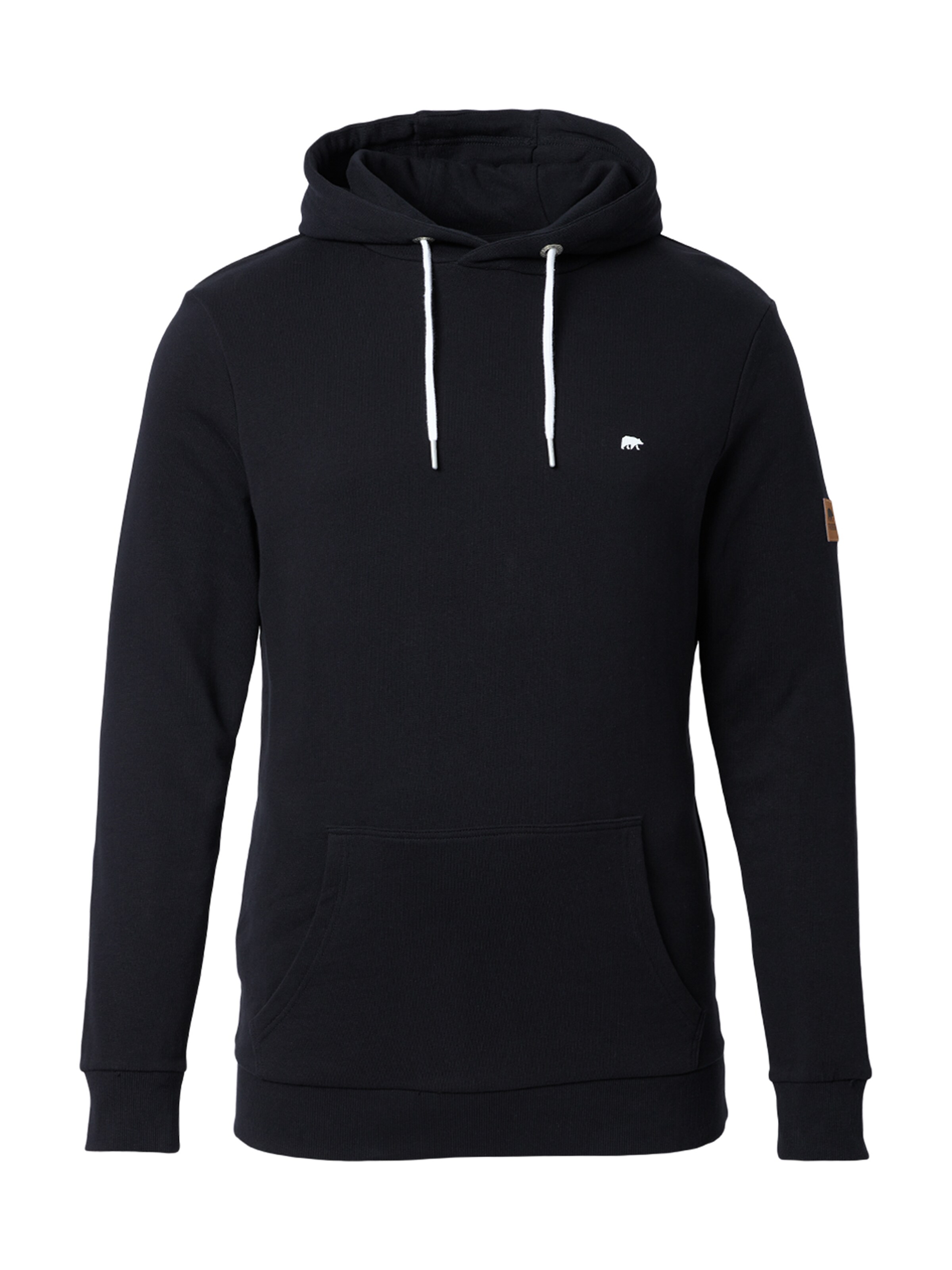 FORSBERG Sweatshirt 'Hoodie mit Logo auf Brust und Rücken' in Black