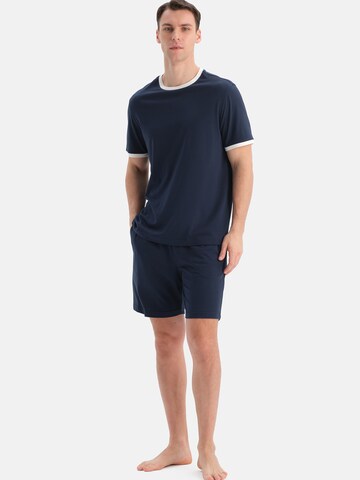 Dagi Pyjama kort in Blauw