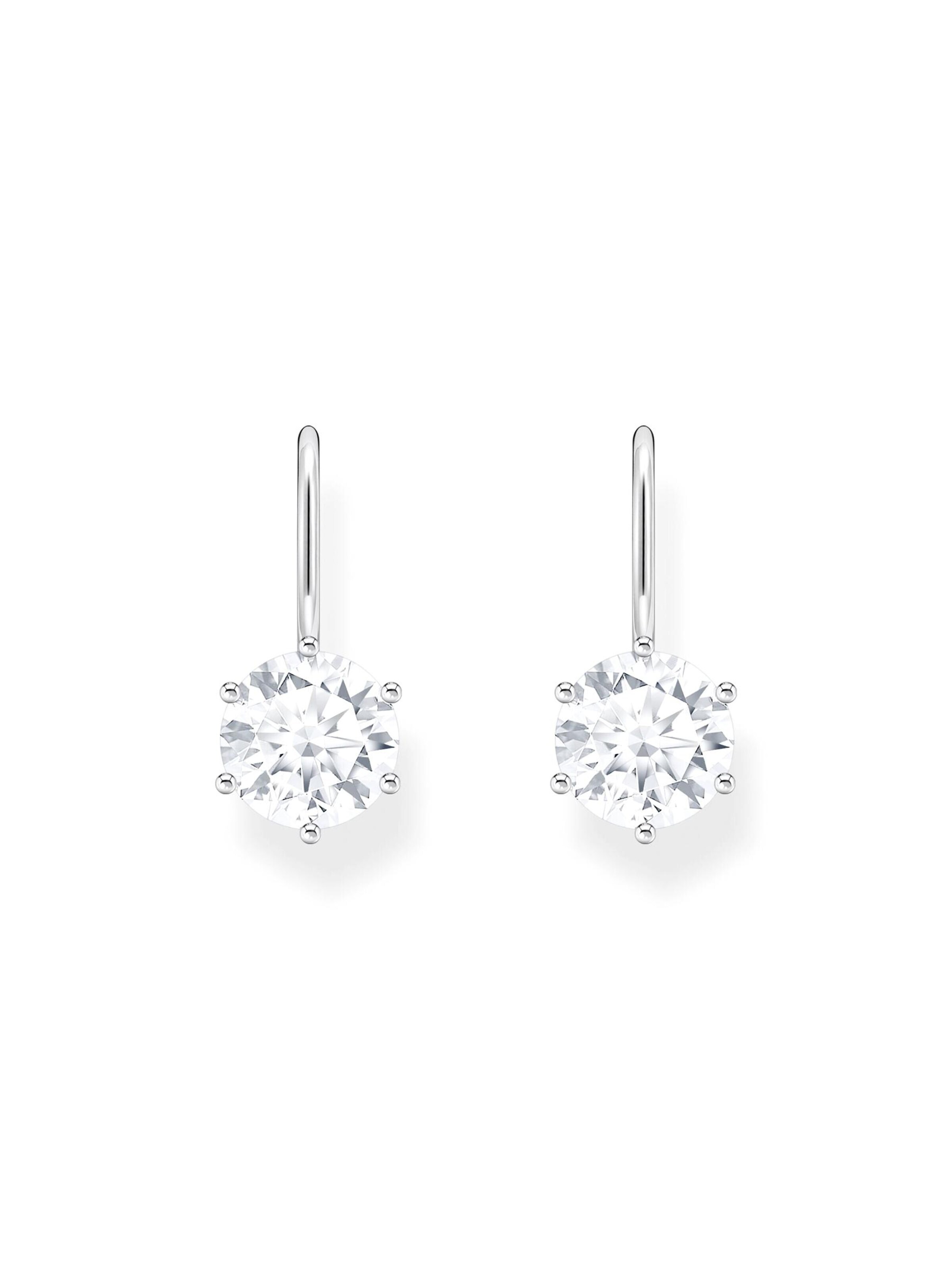 Boucles d'oreilles 'Ohrringe Silber Weiß Zirkonia' Thomas Sabo en blanc