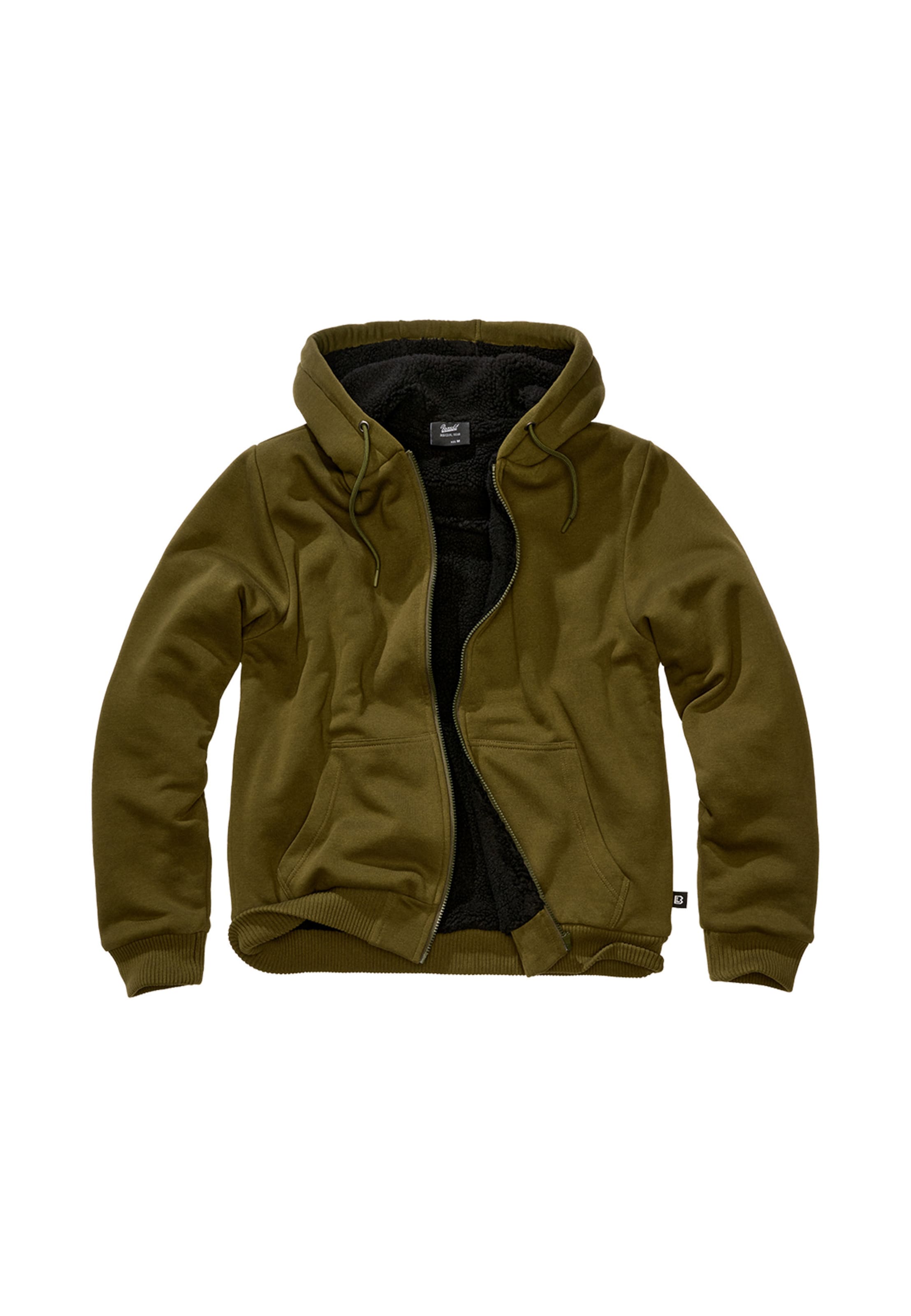 Brandit Sweatjacke in Grün: Vorderseite