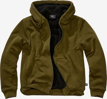 Brandit Sweatjacke in Grün: Vorderseite