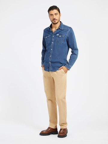 GUESS Slim Fit Hemd in Blau