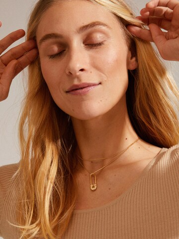 Pilgrim Necklace 'PACE' in Gold