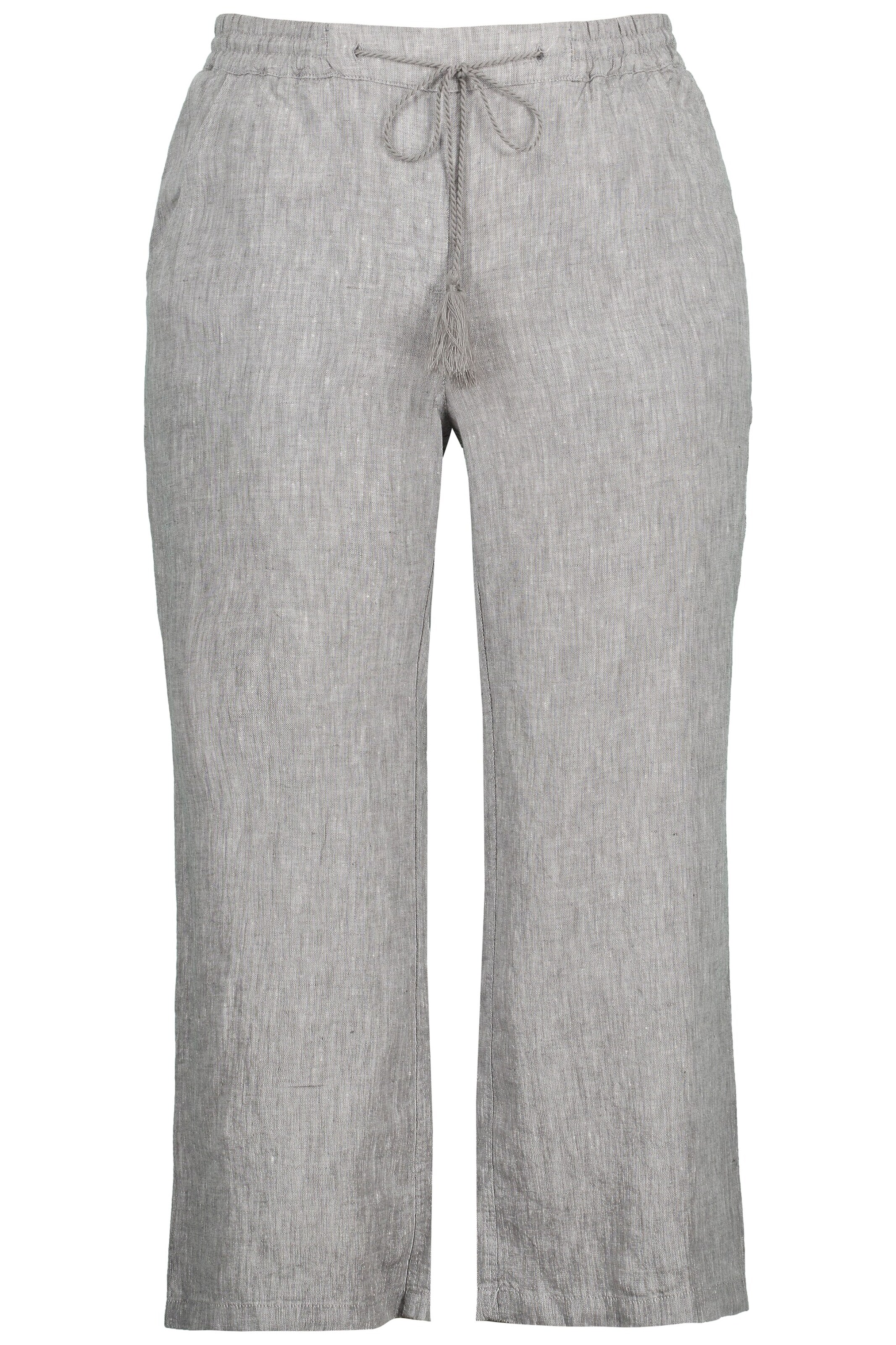 Ulla Popken Wide Leg Hose in Grau: Vorderseite