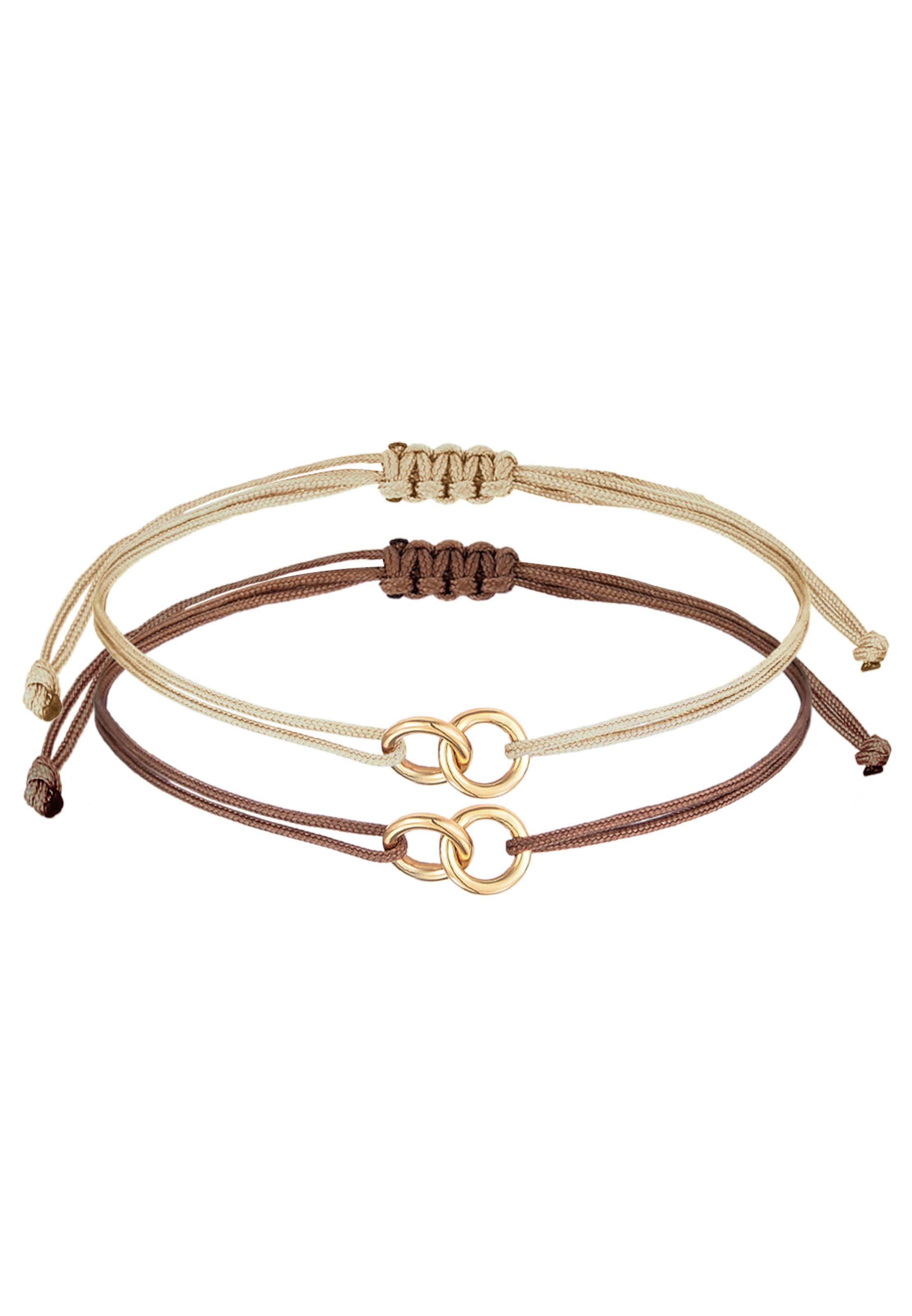 ELLI Bracelet 'Infinity' in Brown: front