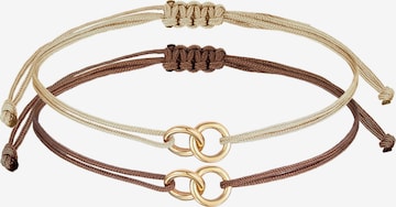 ELLI Armband 'Infinity' in Bruin: voorkant