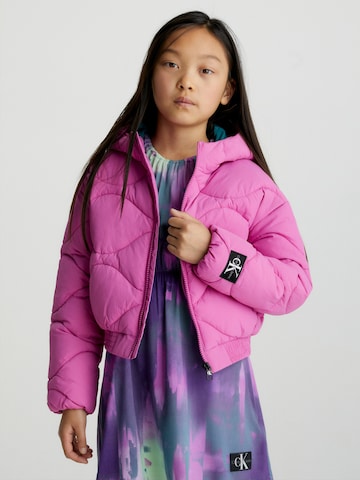 Calvin Klein Jeans Between-season jacket in Pink: front