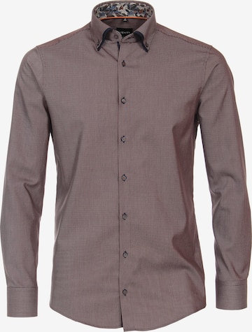 VENTI Button Up Shirt in Brown: front
