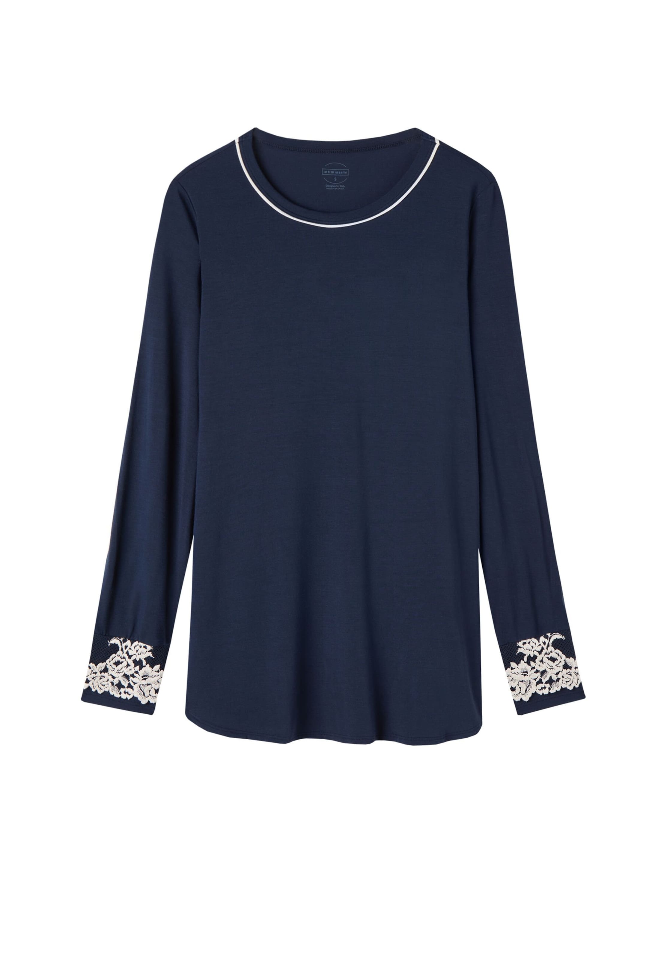 INTIMISSIMI Schlafshirt in blau / weiß, Produktansicht