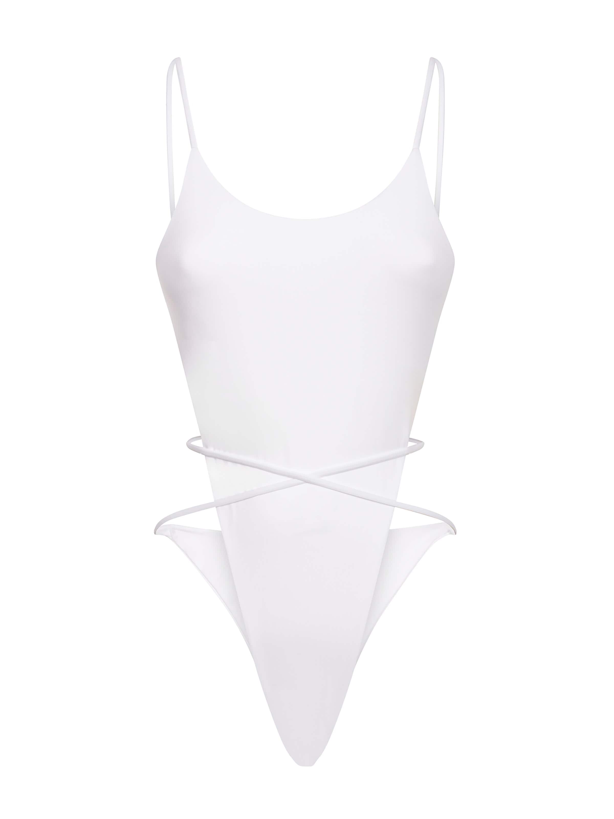 Bustier Maillot de bain 'Lily' Bikinville en blanc : devant