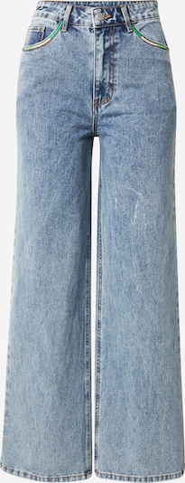 VILA Farkut 'VIFREYA' värissä sininen denim / limetti / valkoinen, Tuotenäkymä