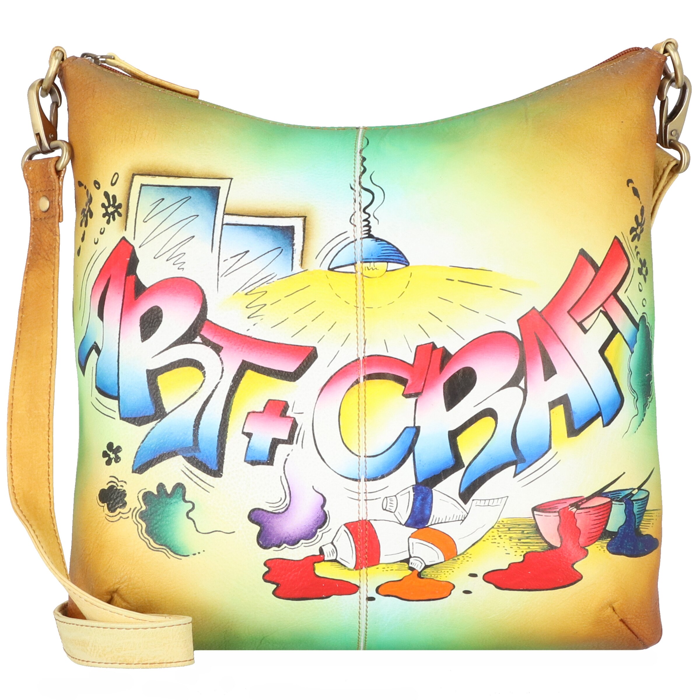 Sac à bandoulière 'Art & Craft' Greenland Nature en mélange de couleurs : devant