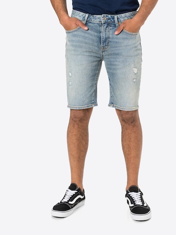 Slimfit Jeans de la Superdry pe albastru: față