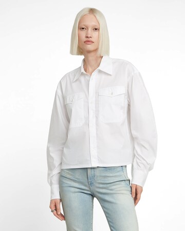 G-STAR Blouse 'Boxy' in Wit: voorkant