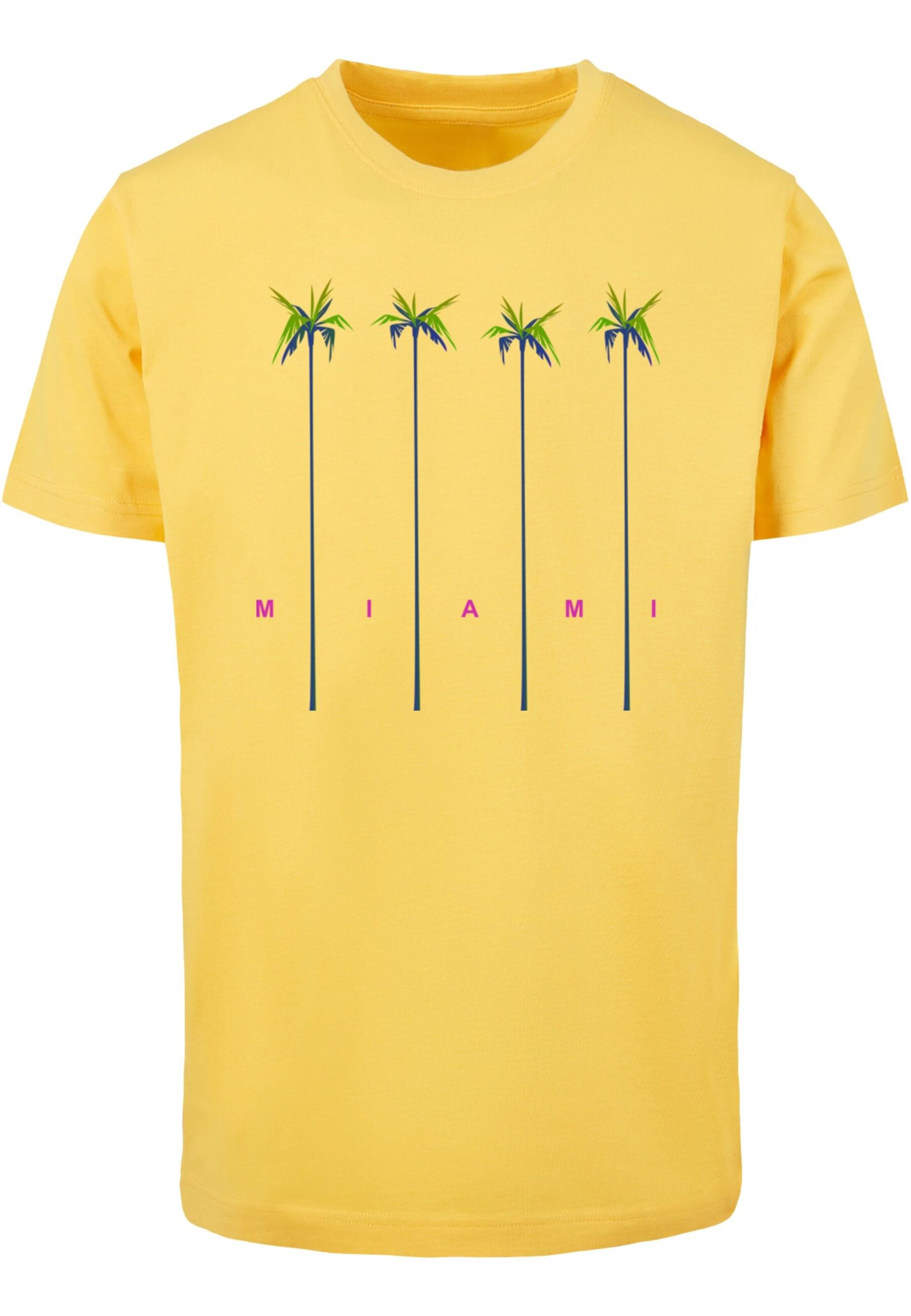 T-Shirt 'Miami Palms' MT Men en jaune : devant