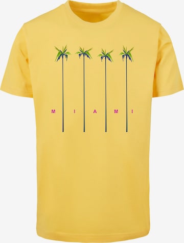 MT Men T-Shirt 'Miami Palms' in Gelb: Vorderseite