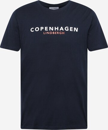 T-Shirt Lindbergh en bleu : devant