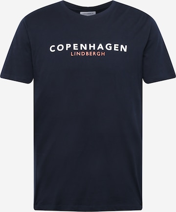 Lindbergh T-shirt i blå: framsida