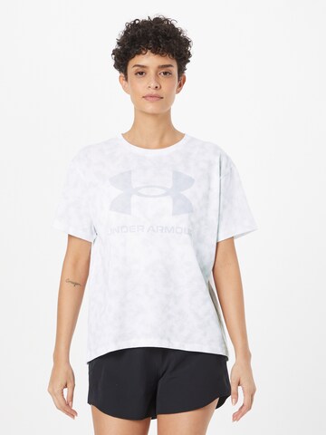 UNDER ARMOUR - Camiseta funcional en blanco: frente