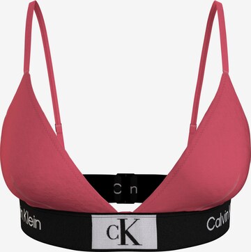 Calvin Klein Swimwear Bikini Top in Pink: front