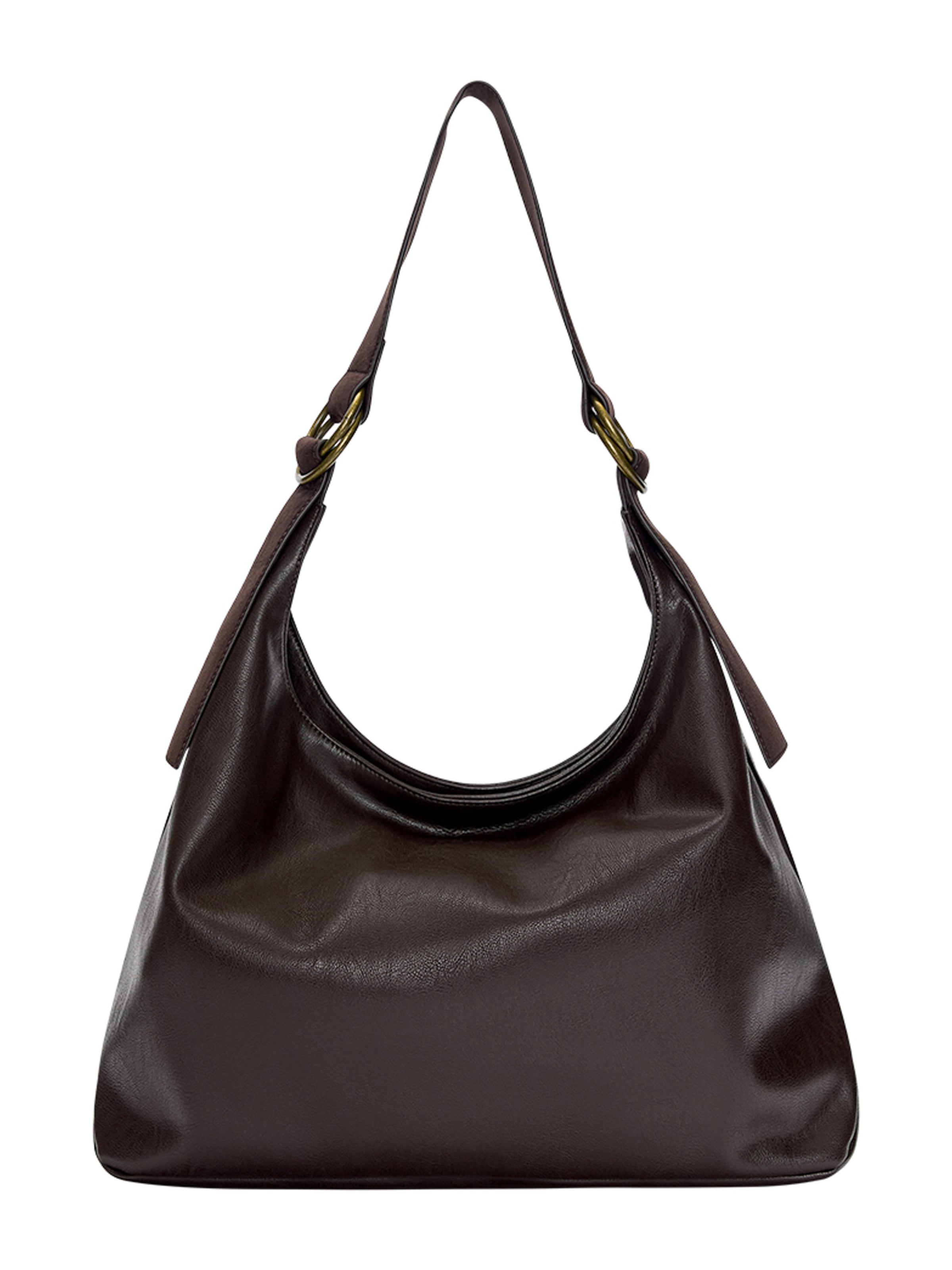 Pull&amp;Bear Schoudertas in Bruin: voorkant