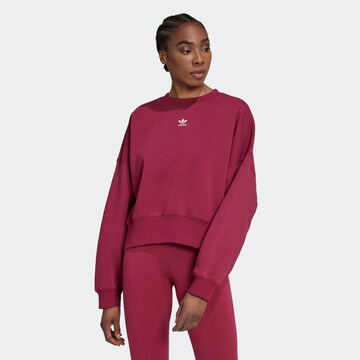 sarkans ADIDAS ORIGINALS Sportisks džemperis 'Adicolor Essentials Fleece': no priekšpuses
