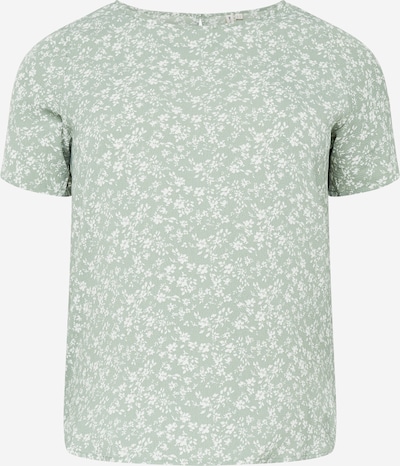 ONLY Carmakoma Bluse 'Vica' in dunkelgrün / weiß, Produktansicht