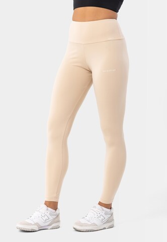 Carpatree Skinny Leggings in Beige: front